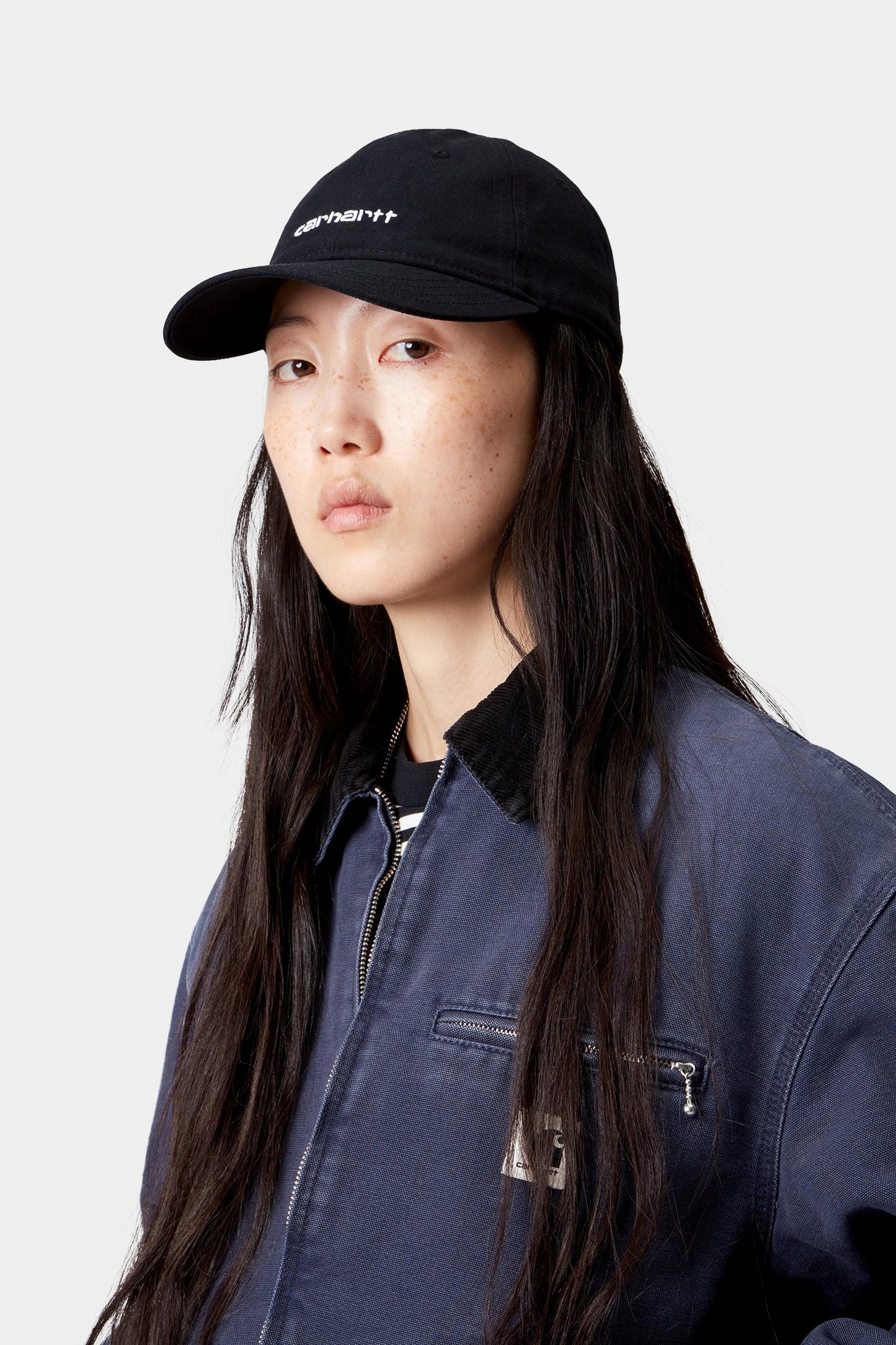 Carhartt WIP - Canvas Script Cap - Black/White