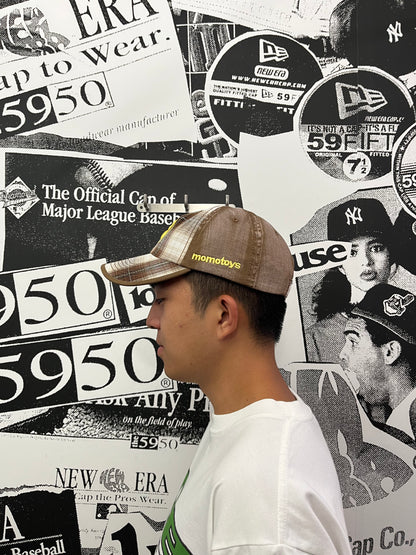 Momotoys - Classic Bubble M Hat - Brown Plaid