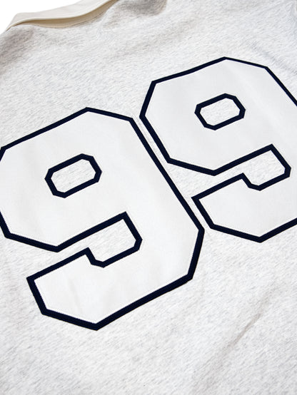 VANDYTHEPINK - Patchwork Polo L/S - Heather Grey