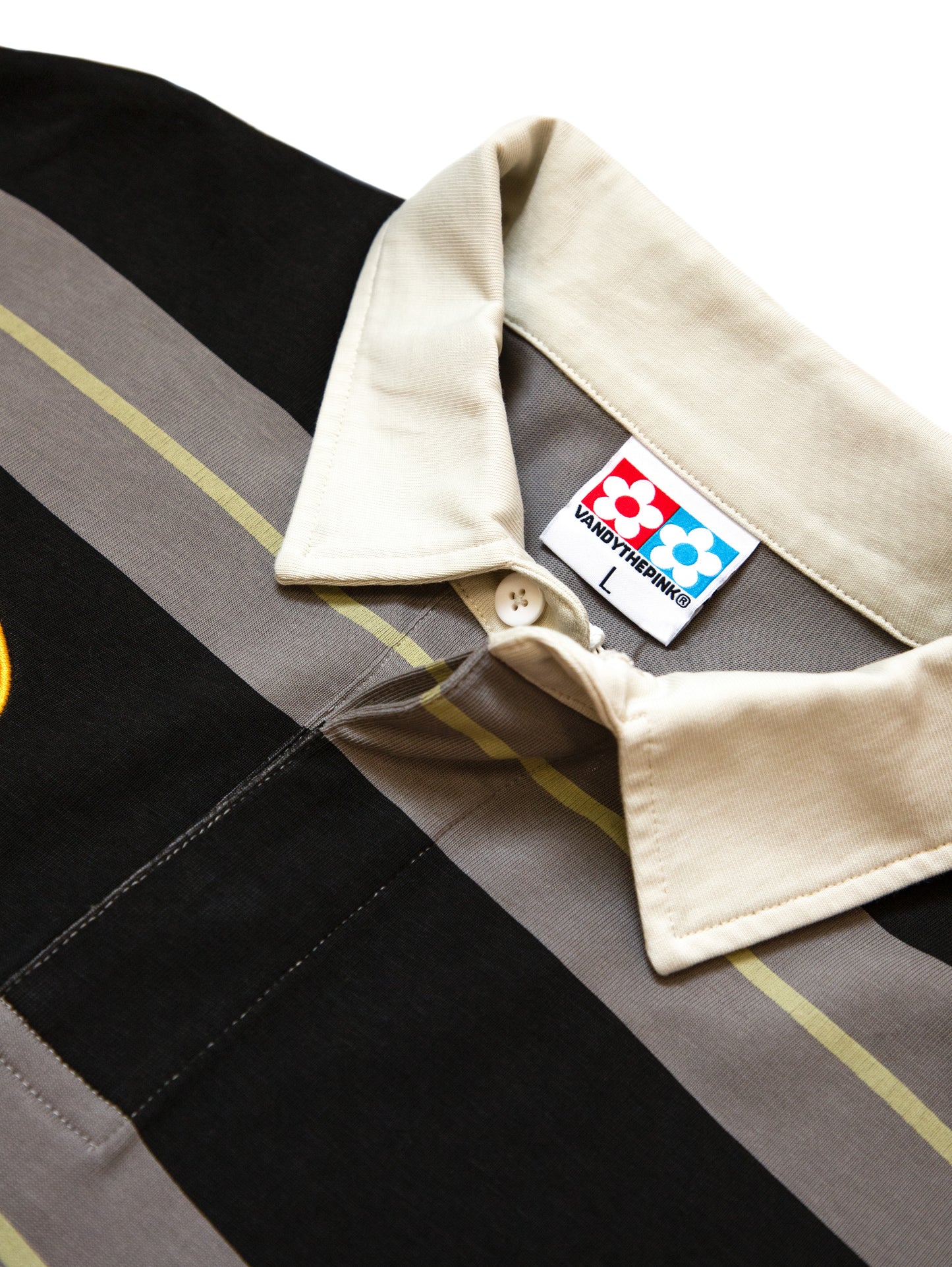 VANDYTHEPINK - Patchwork Polo L/S - Black