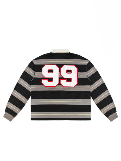 VANDYTHEPINK - Patchwork Polo L/S - Black