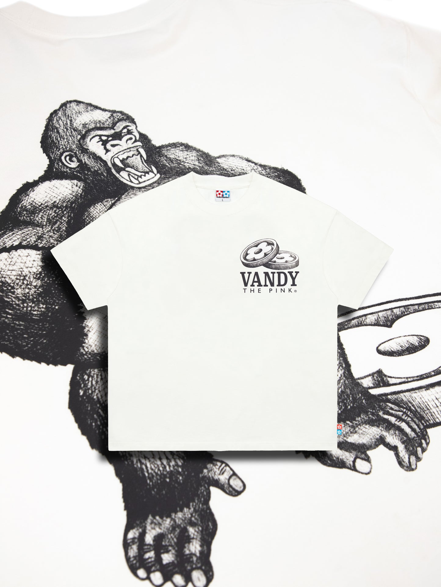 VANDYTHEPINK - Gorilla T-shirt - White