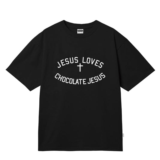 Chocolate Jesus - JESUS LOVES Tee - Black