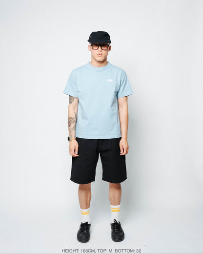 108WAREHOUSE - Contrast Stitch T-Shirt (Sky Blue)