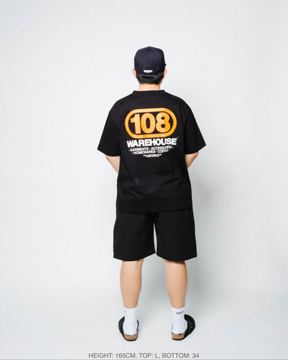 108WAREHOUSE - Canvas Work Shorts (Black)