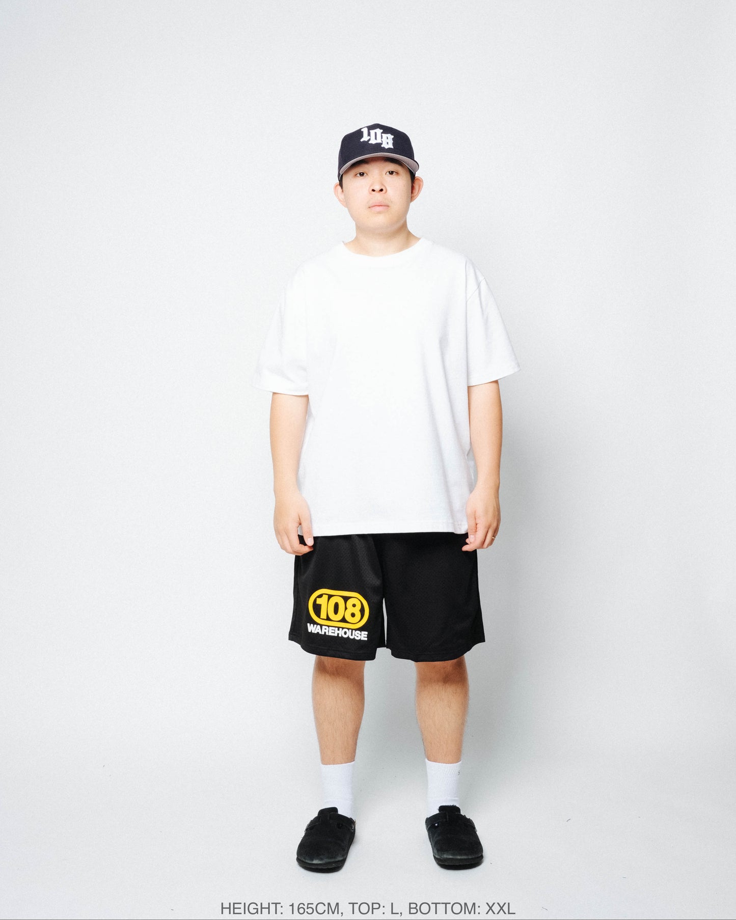 108WAREHOUSE - Oval Mesh Shorts (Black/Yellow)