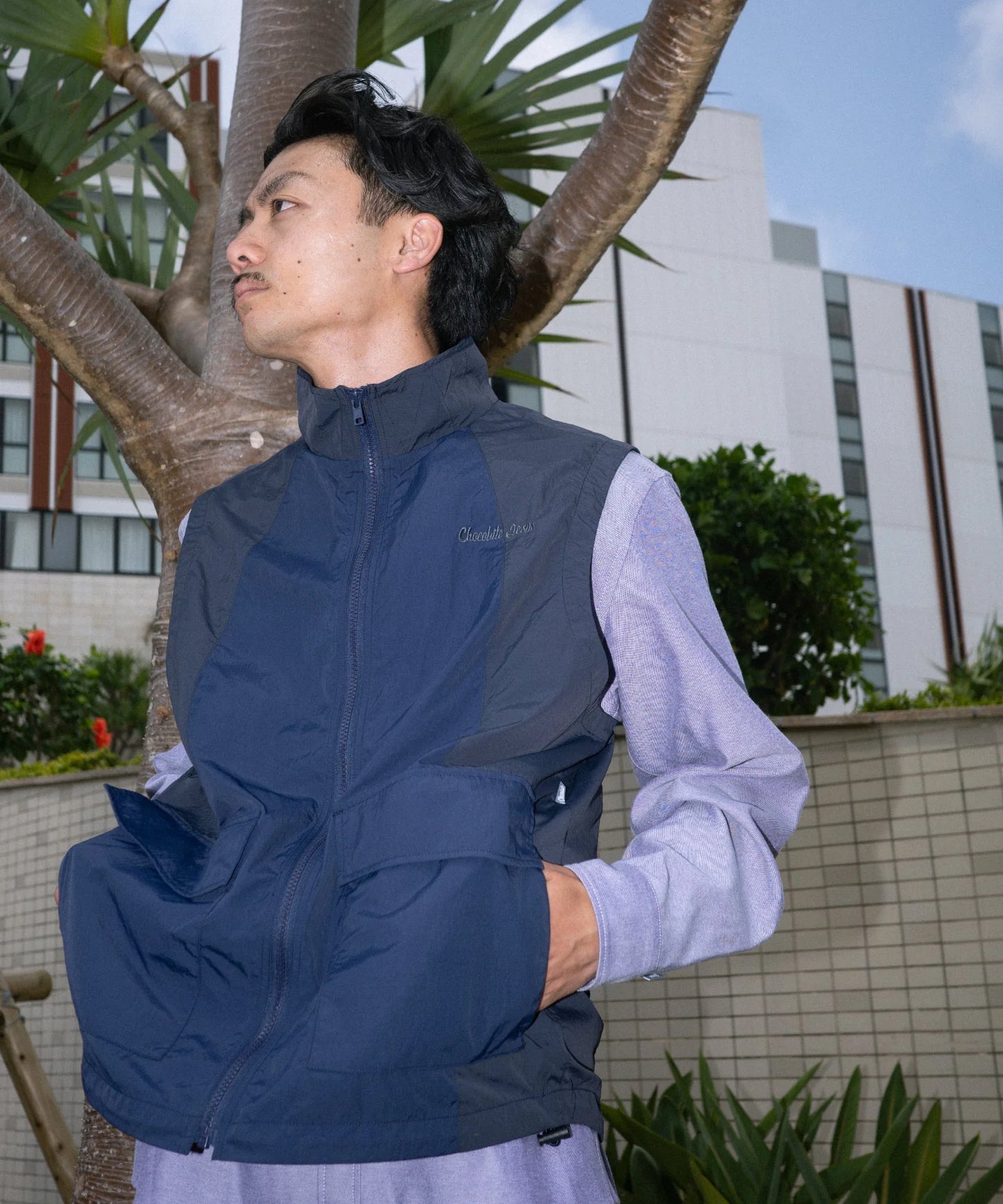 Chocolate Jesus - Nylon Vest - Navy