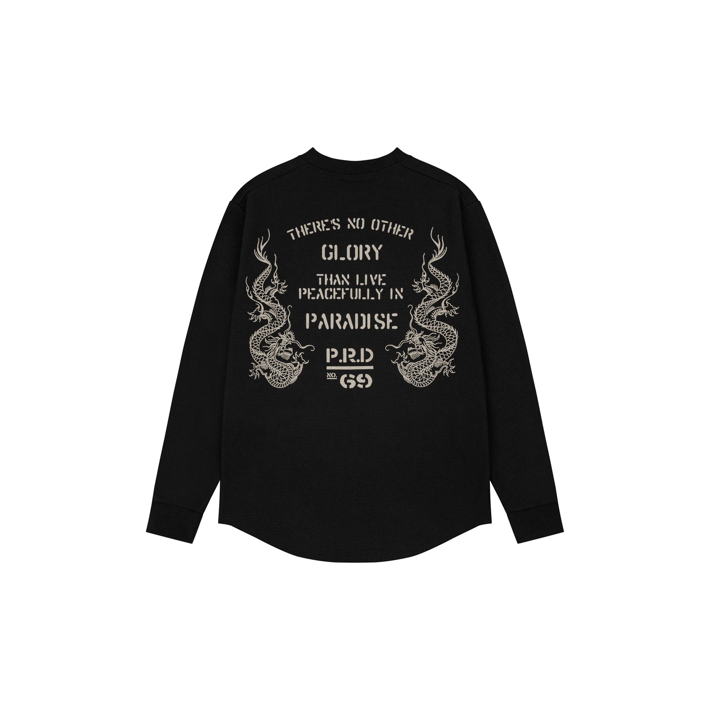Paradise4Saigon - Tribe Waffle Shirt - Black