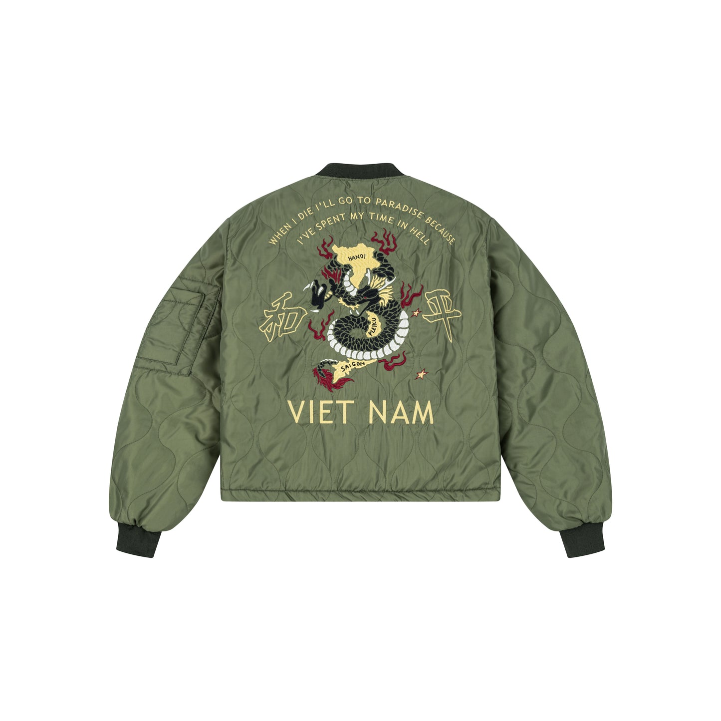Paradise4Saigon - Peace Tour Bomber Jacket - Green