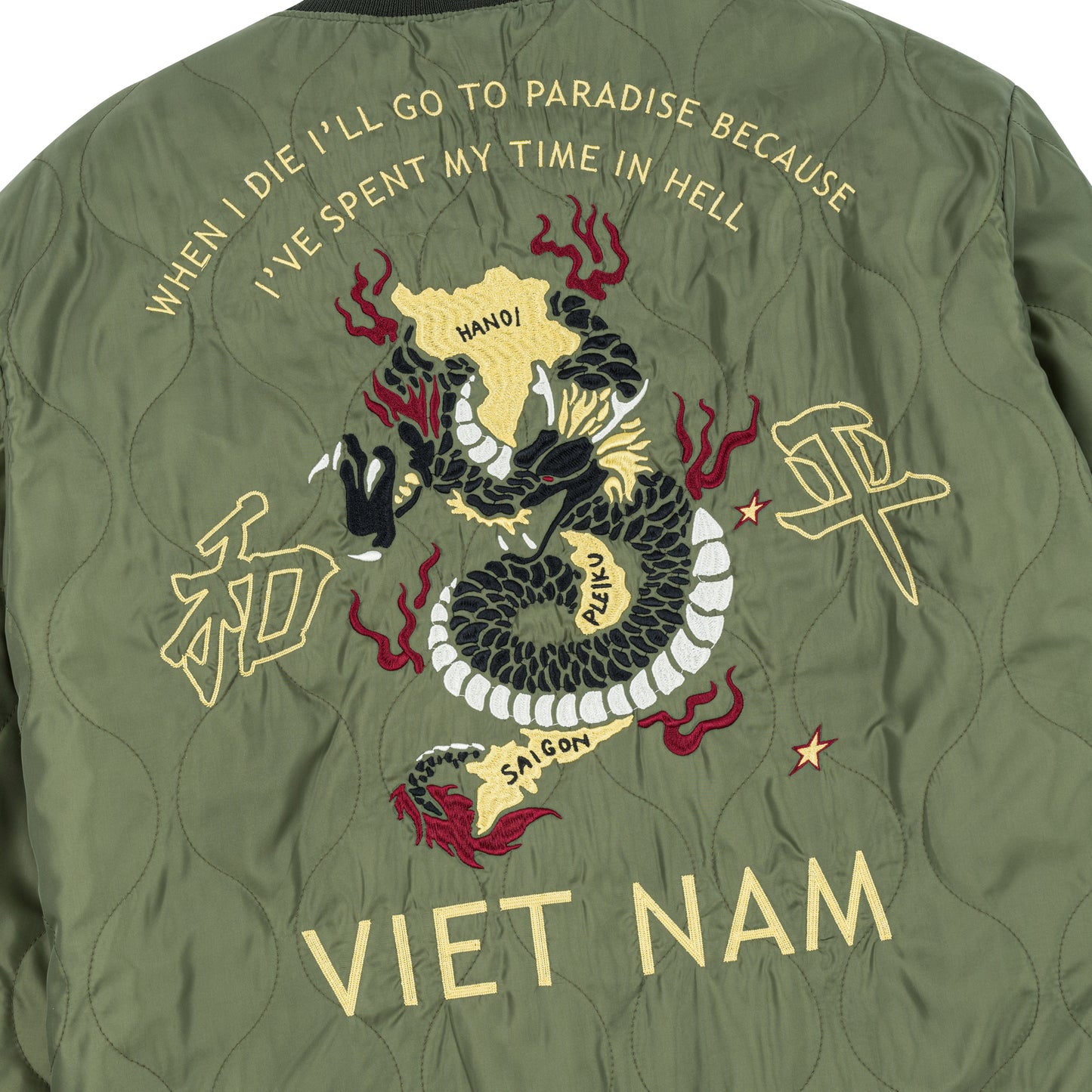 Paradise4Saigon - Peace Tour Bomber Jacket - Green