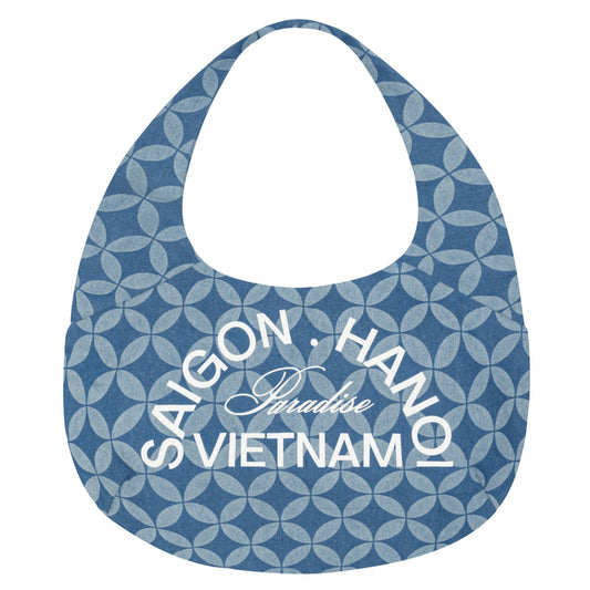 Paradise4saigon - Coin Croissant Bag - Light Washed Denim