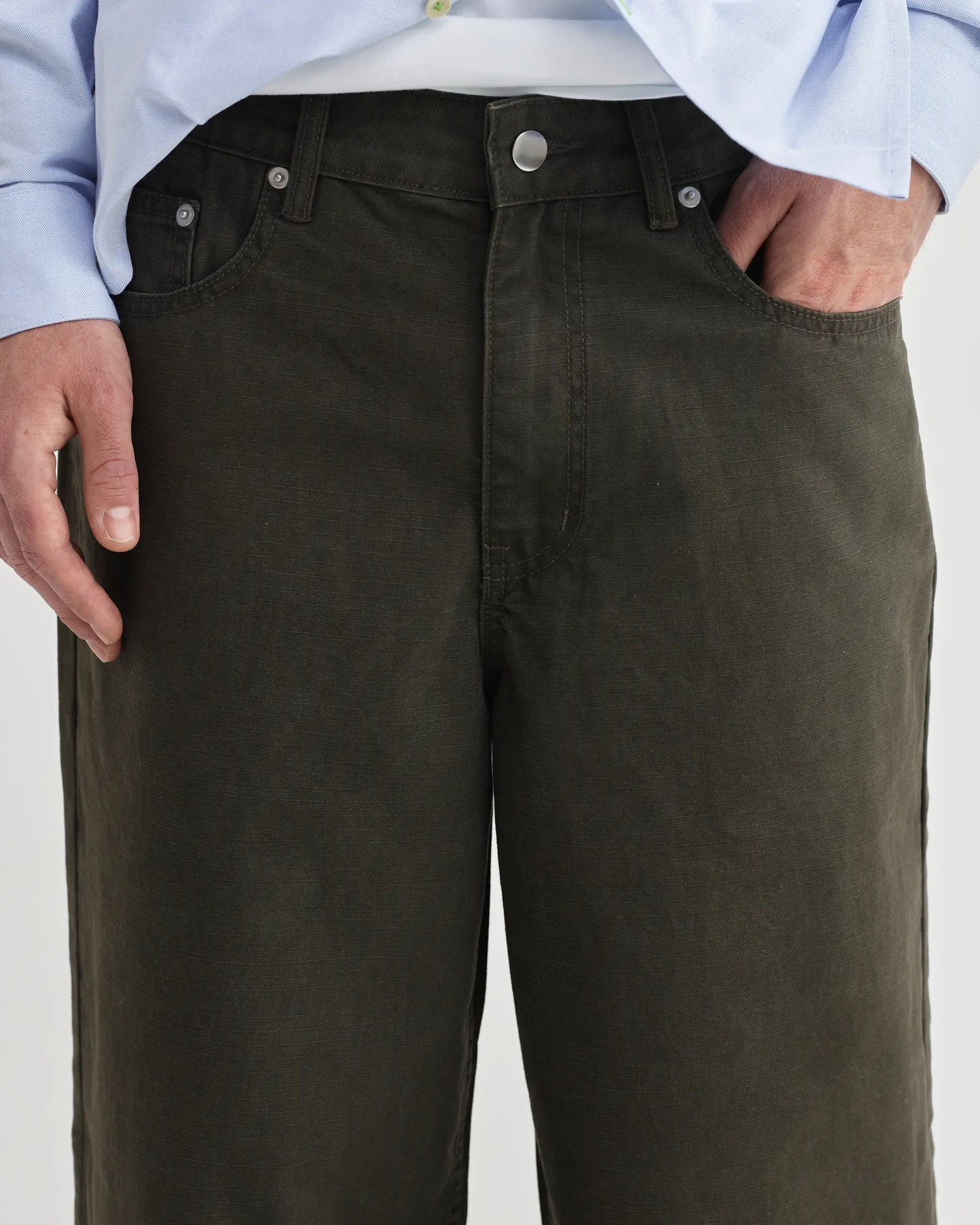 Pseushi - Loose Cut Ripstop Carpenter Pant - Khaki