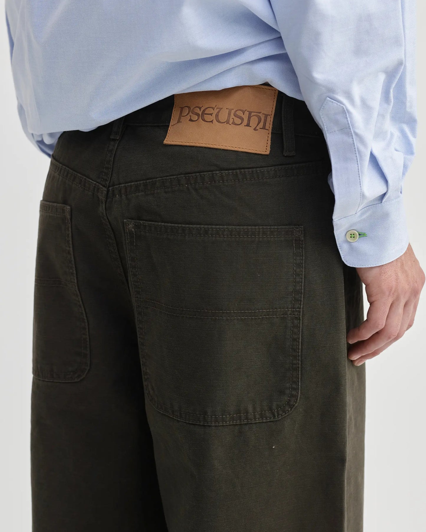 Pseushi - Loose Cut Ripstop Carpenter Pant - Khaki