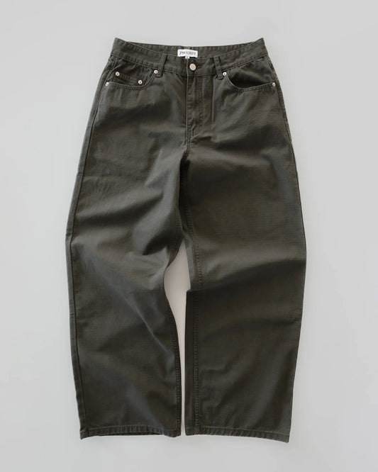 Pseushi - Loose Cut Ripstop Carpenter Pant - Khaki