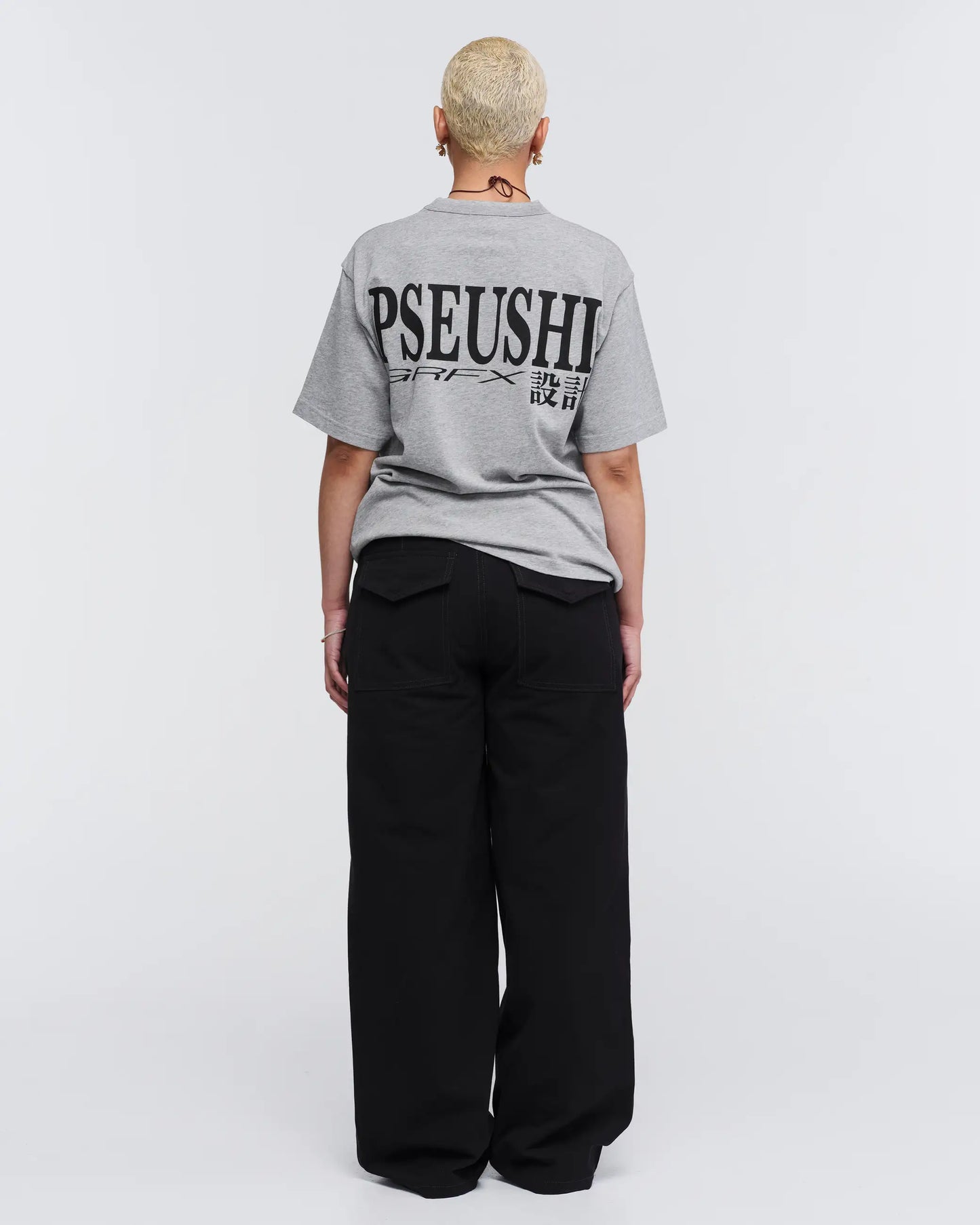 Pseushi - Loose Cut Canvas Fatigue Pant - Washed Black