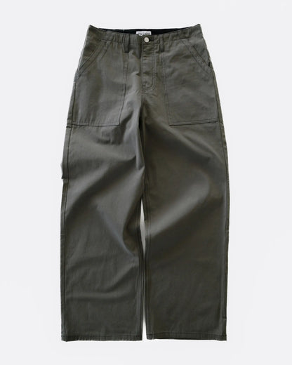 Pseushi - Loose Cut Canvas Fatigue Pant - Washed Bark