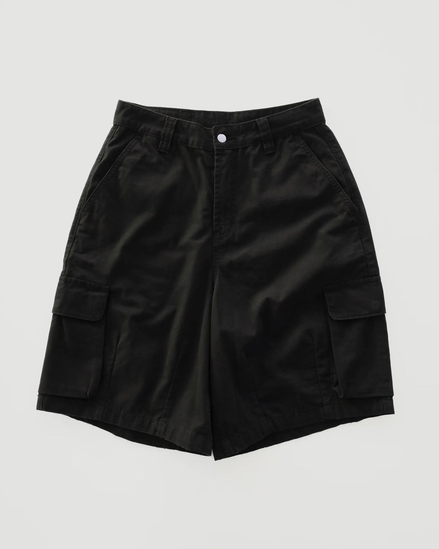 Pseushi - Cotton Ripstop Cargo Shorts - Washed Black