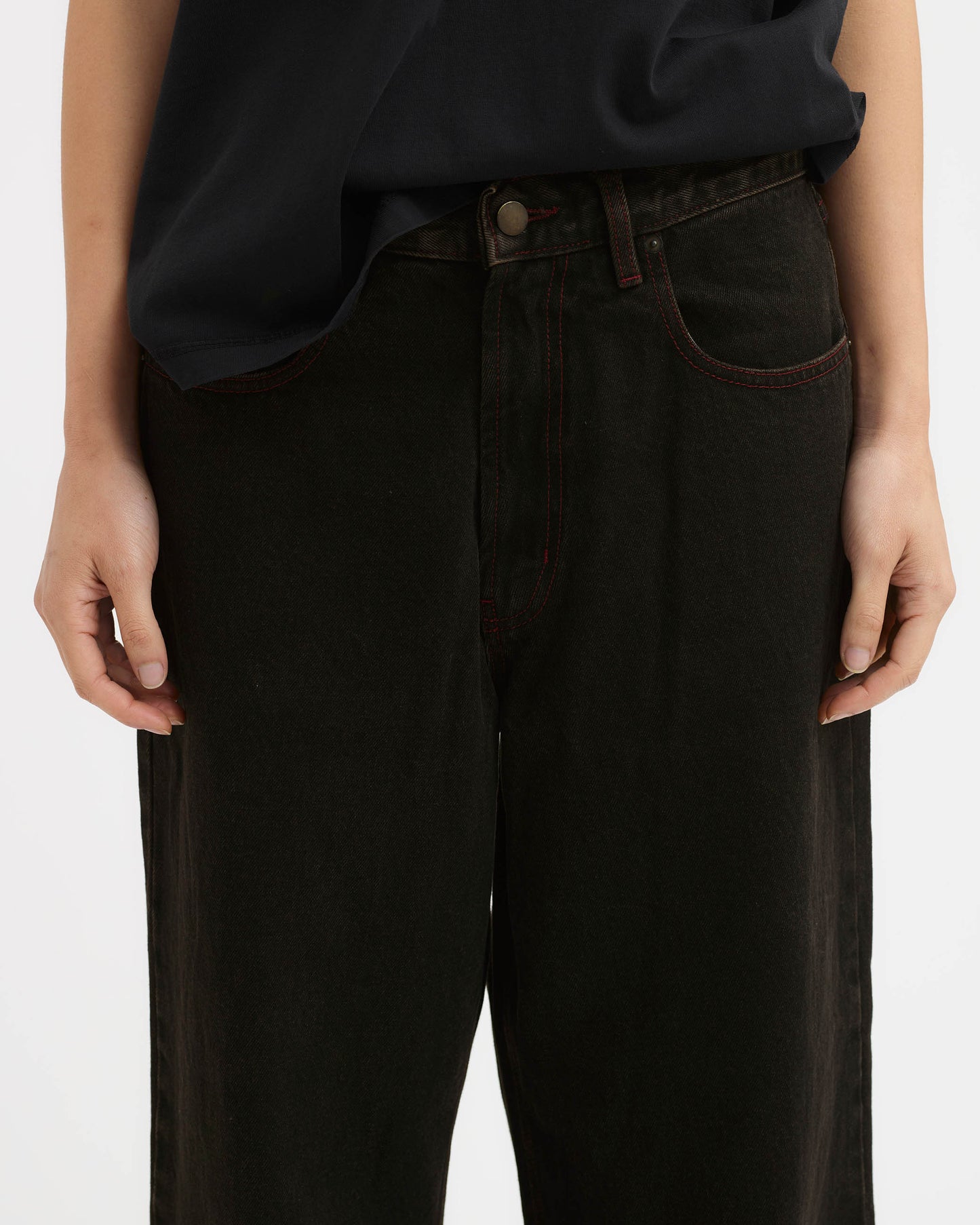 Pseushi - Loose Jeans - Mud Wash