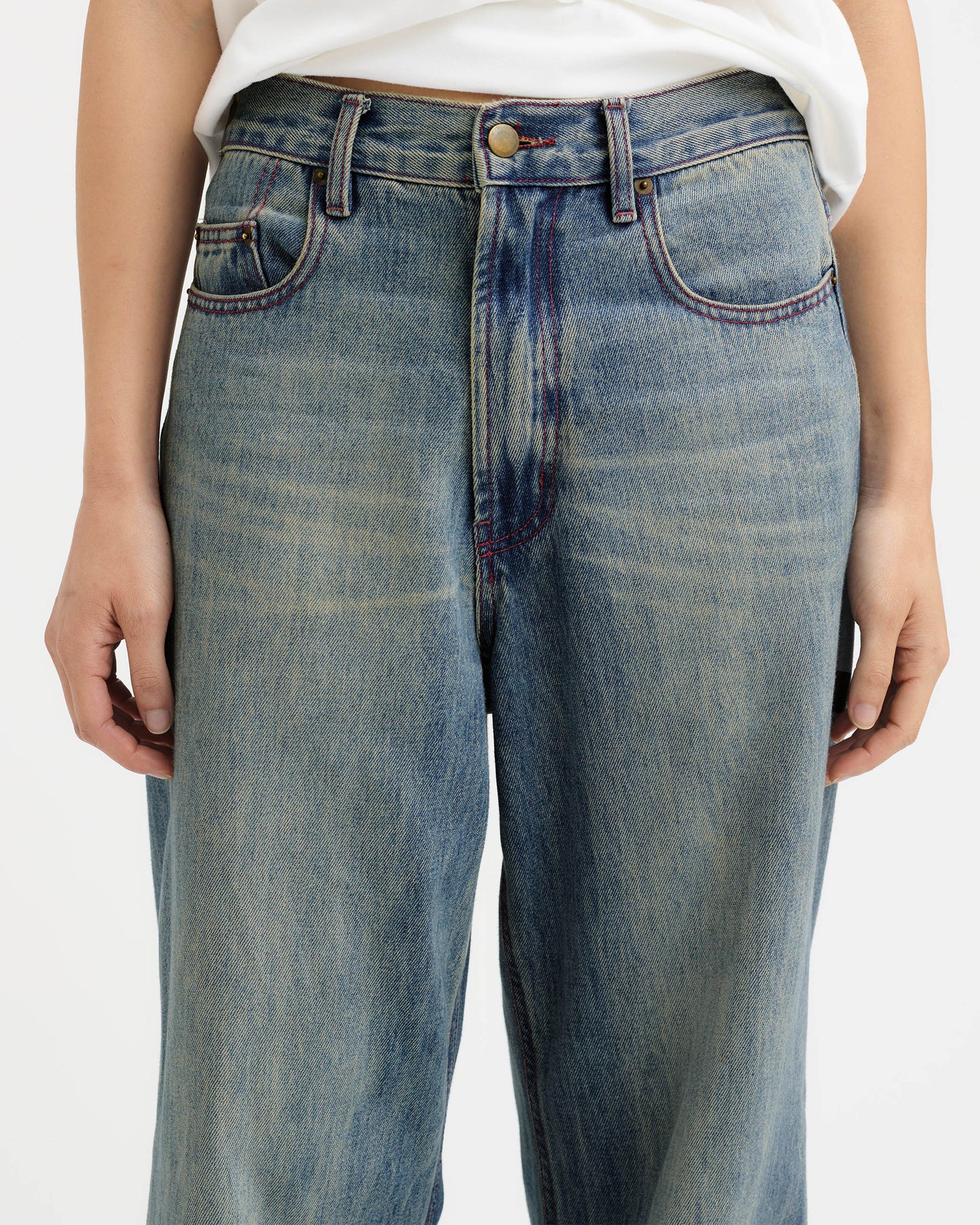 Pseushi - Loose Jeans - Vintage Wash