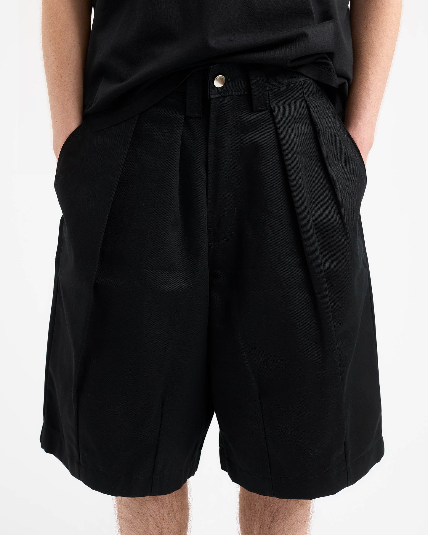 Pseushi - Pleated Balloon Shorts - Black
