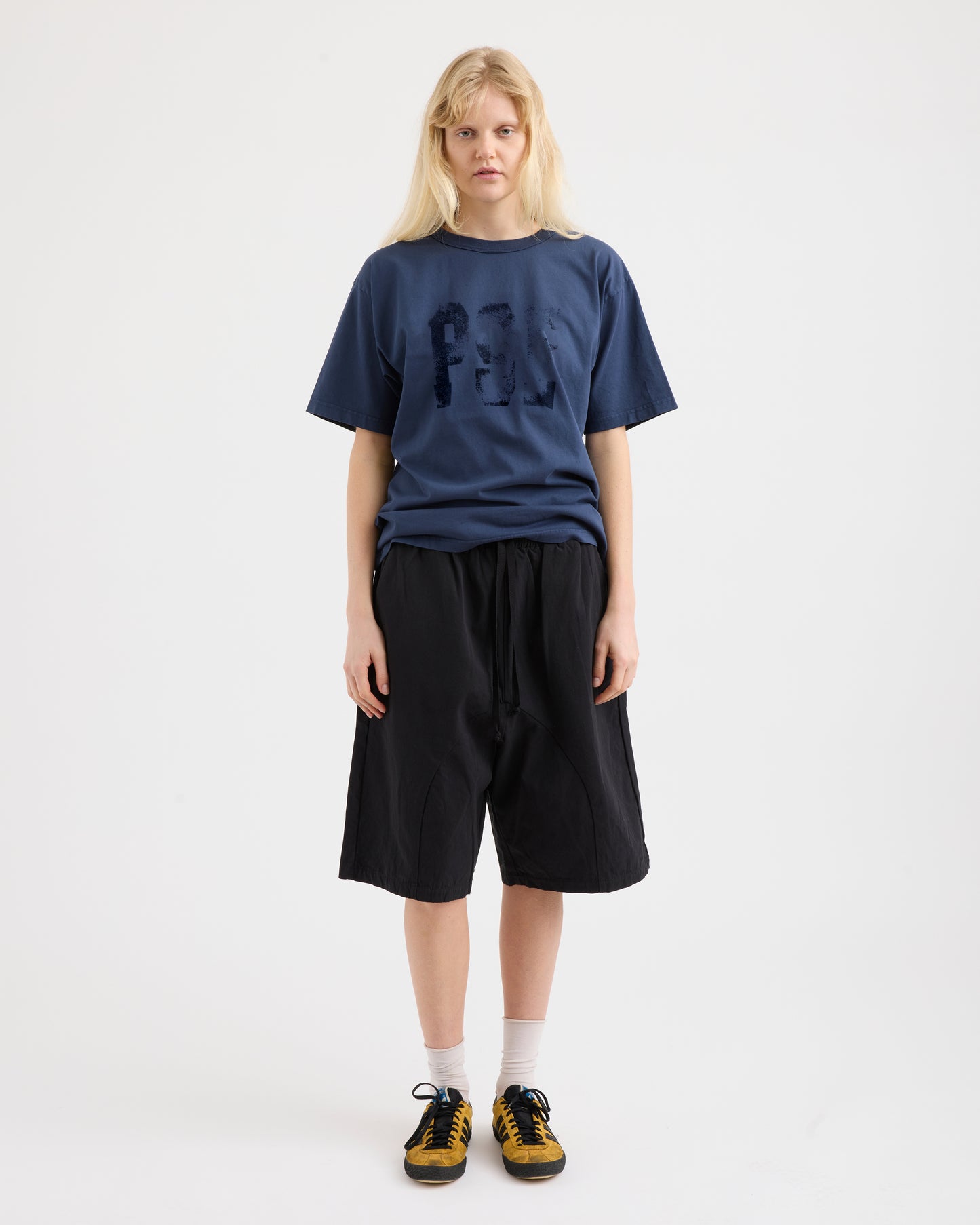 Pseushi - Elasticated Cotton Shorts - Black