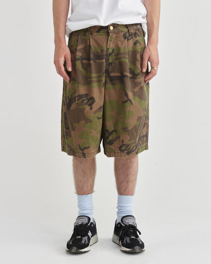 Pseushi - Pleated Balloon Shorts - Washed Camo