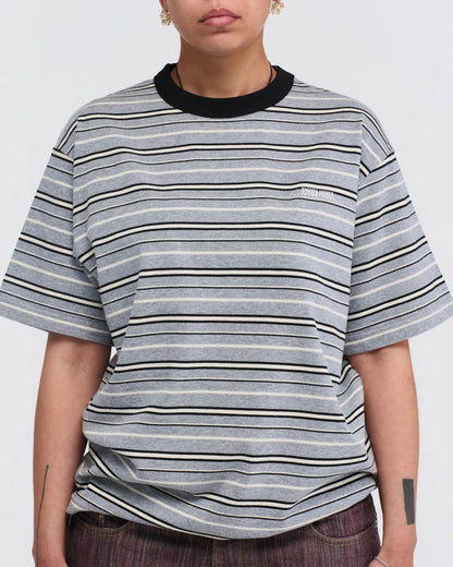 Pseushi - Knitted Stripes Tee - Grey