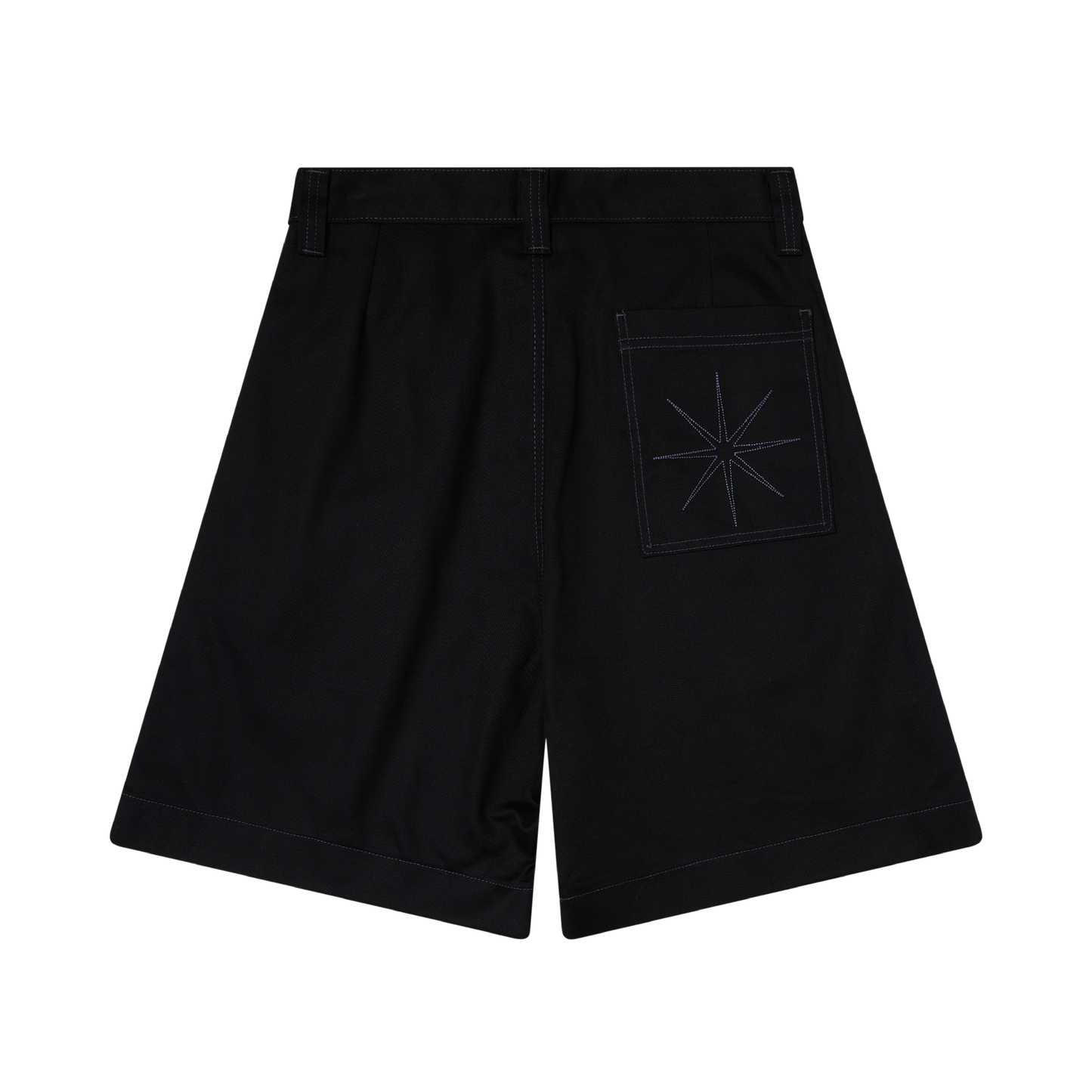 Pseushi - Pleated Oversized Shorts - Black