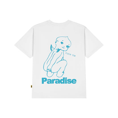 Paradise - Bad Angel Baby Tee - White