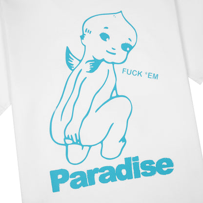 Paradise - Bad Angel Baby Tee - White