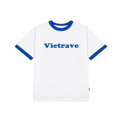 Paradise - Vietrave Ringer T-Shirt - White/Blue