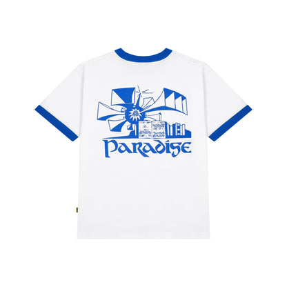 Paradise - Vietrave Ringer T-Shirt - White/Blue