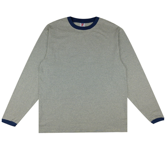 Foolish - Striped L/S Marina Shirt - Green Mix