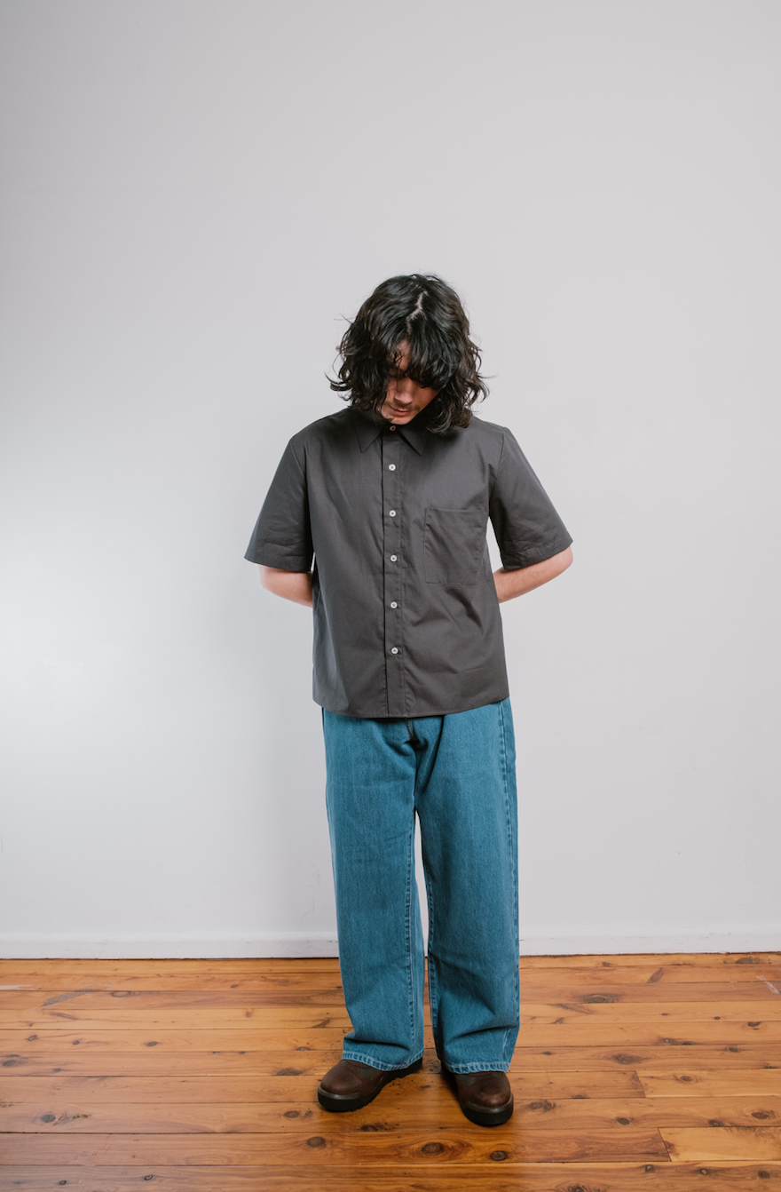 Pseushi - Short Sleeve Shirt - Charcoal