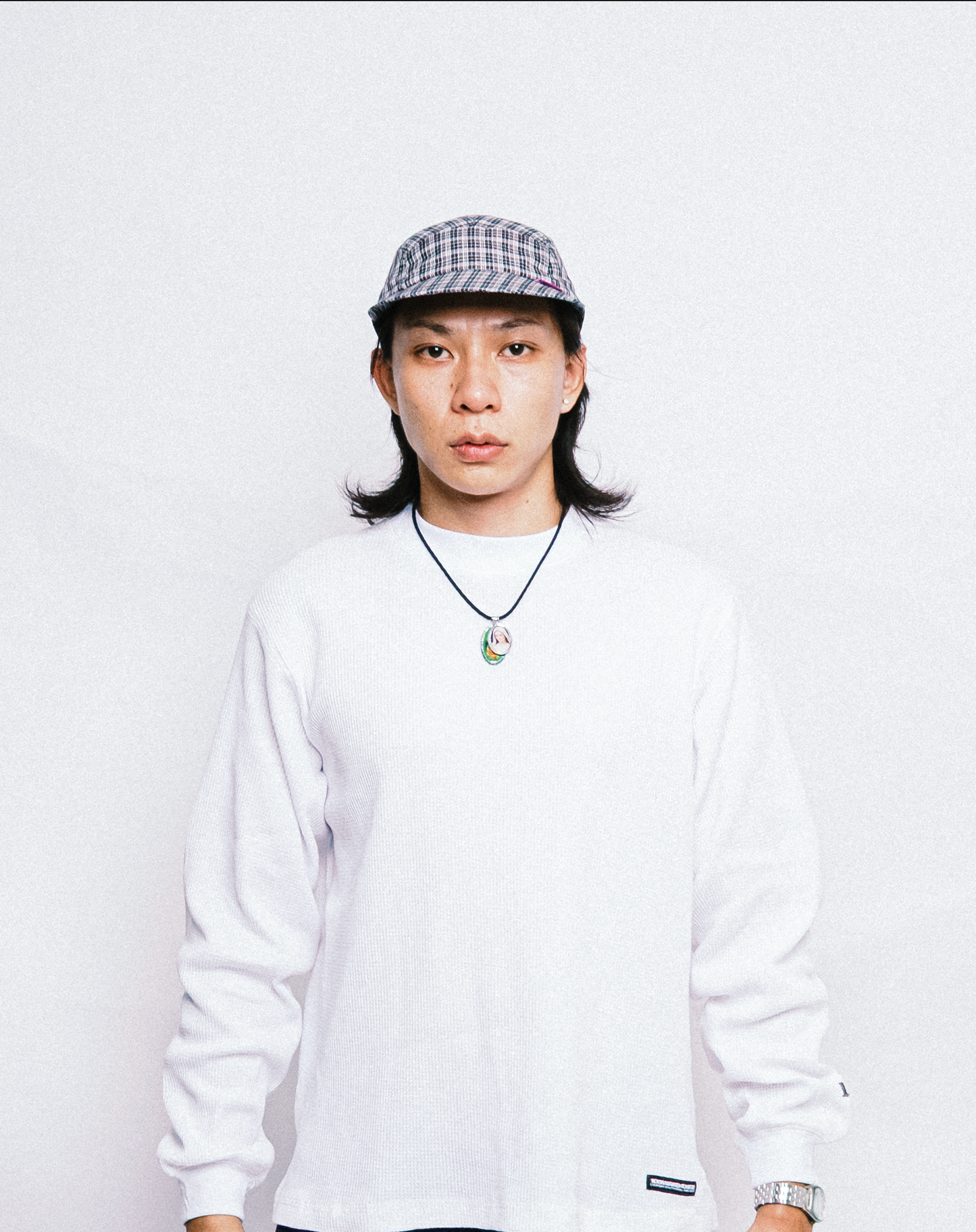 108WAREHOUSE - Plaid 5PAN Cap - Black/Grey