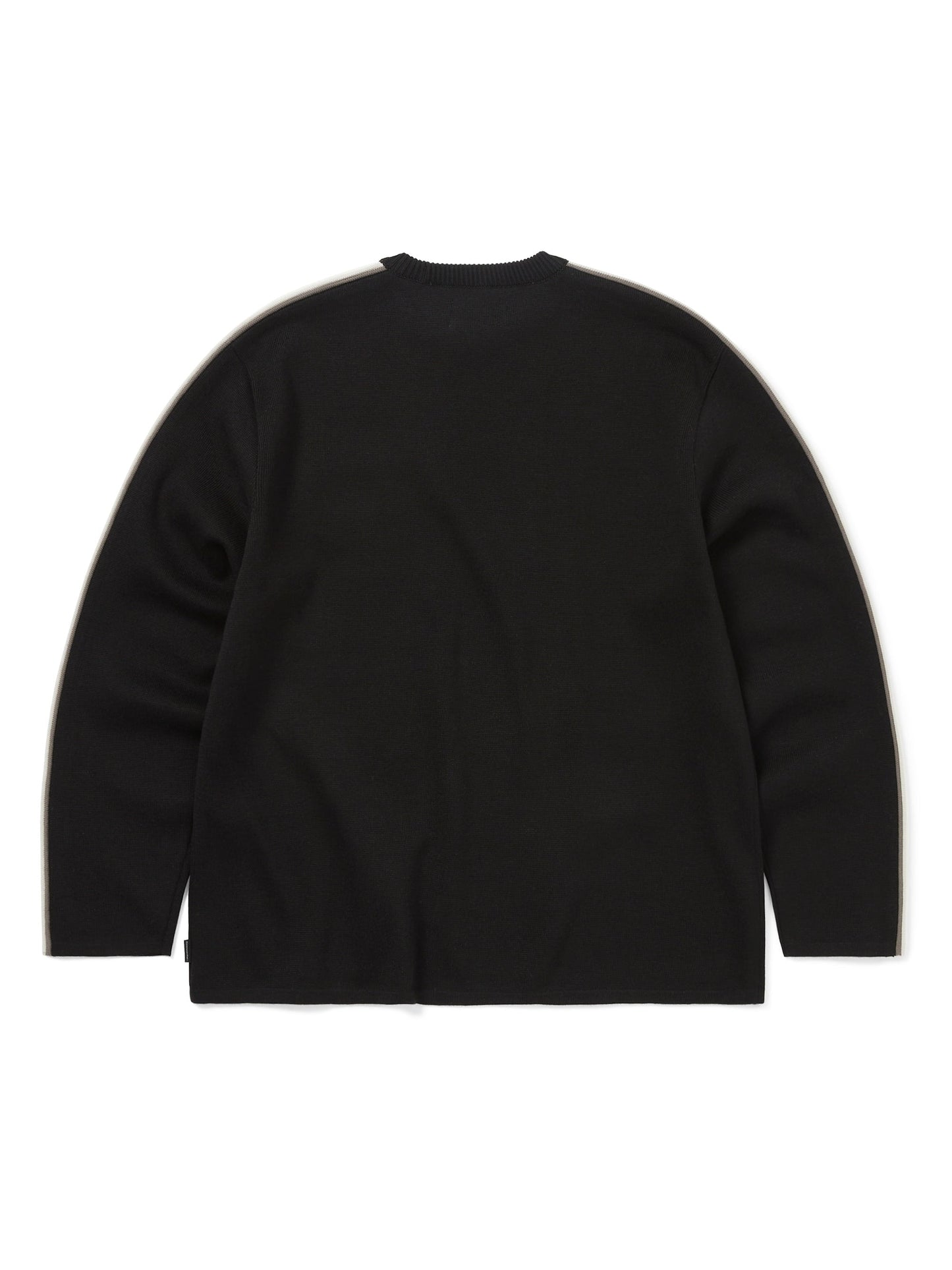 Thisisneverthat - Striped Sleeve Knit Crew - Black