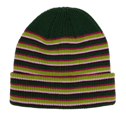 Foolish - Stripe Beanie (Green Mix)