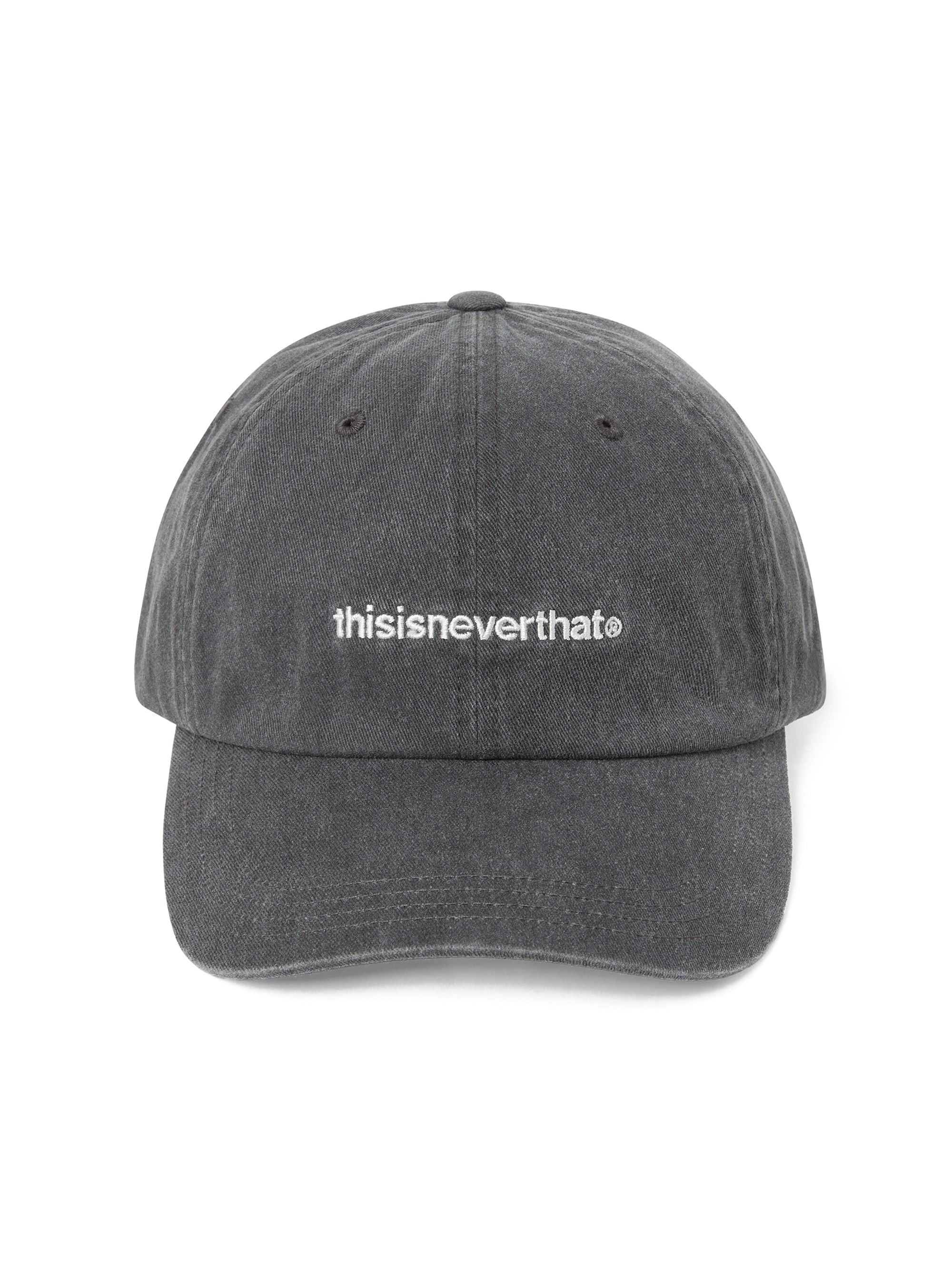 thisisneverthat T.H.A.T. グレーベースボールキャップ Thisisneverthat - T-Logo Cap - Washed Charcoal – 108WAREHOUSE