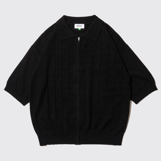 DeMarcoLab - S/Q Link Knit Zip Polo - Black