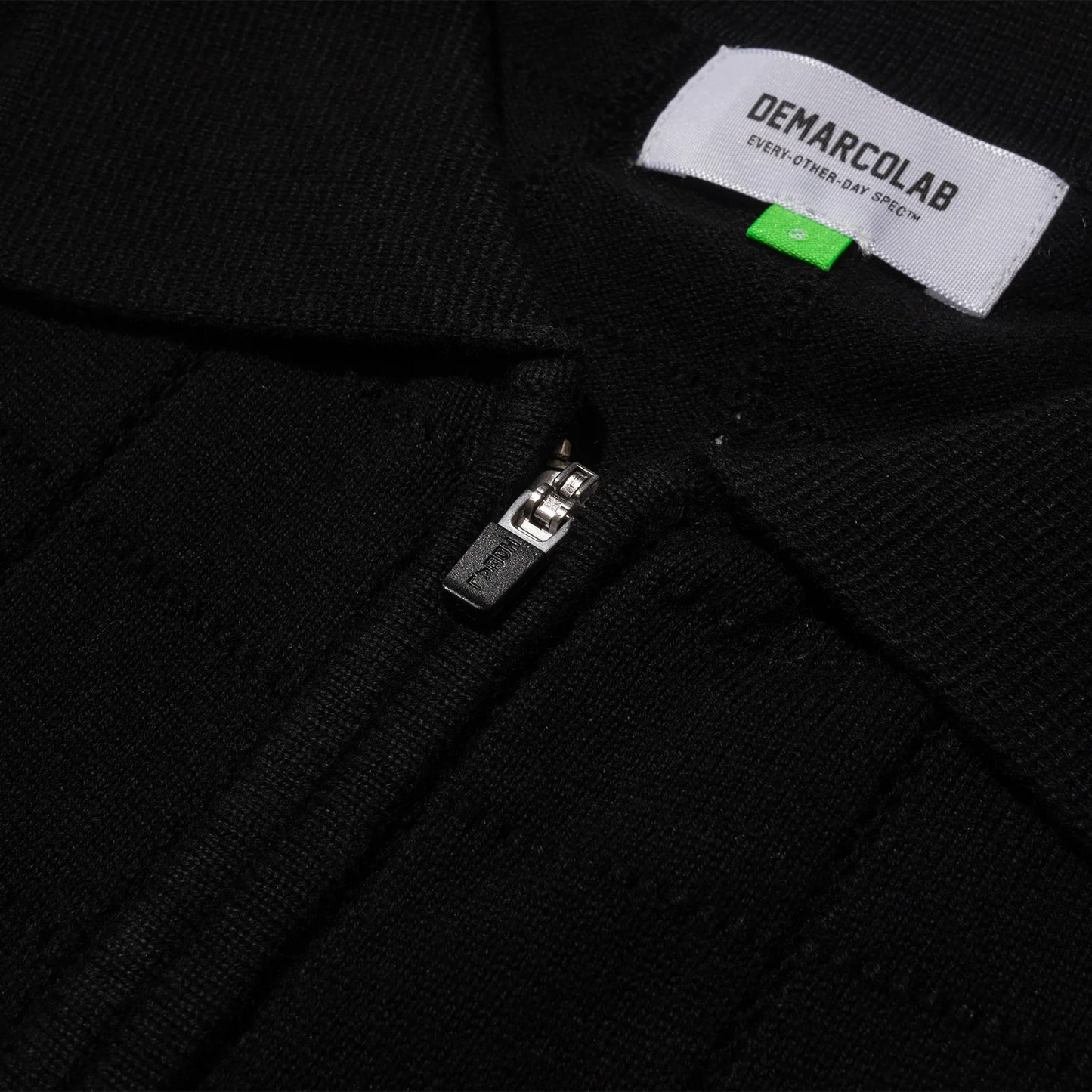 DeMarcoLab - S/Q Link Knit Zip Polo - Black