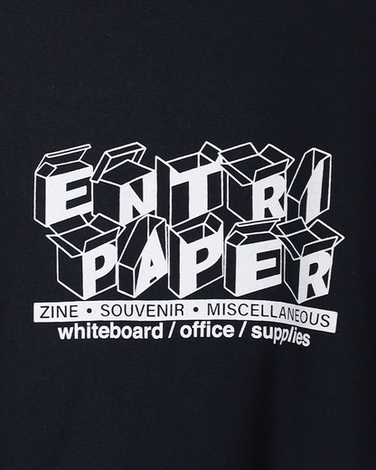 Entripaper - Box Long Sleeve T-shirt - Navy