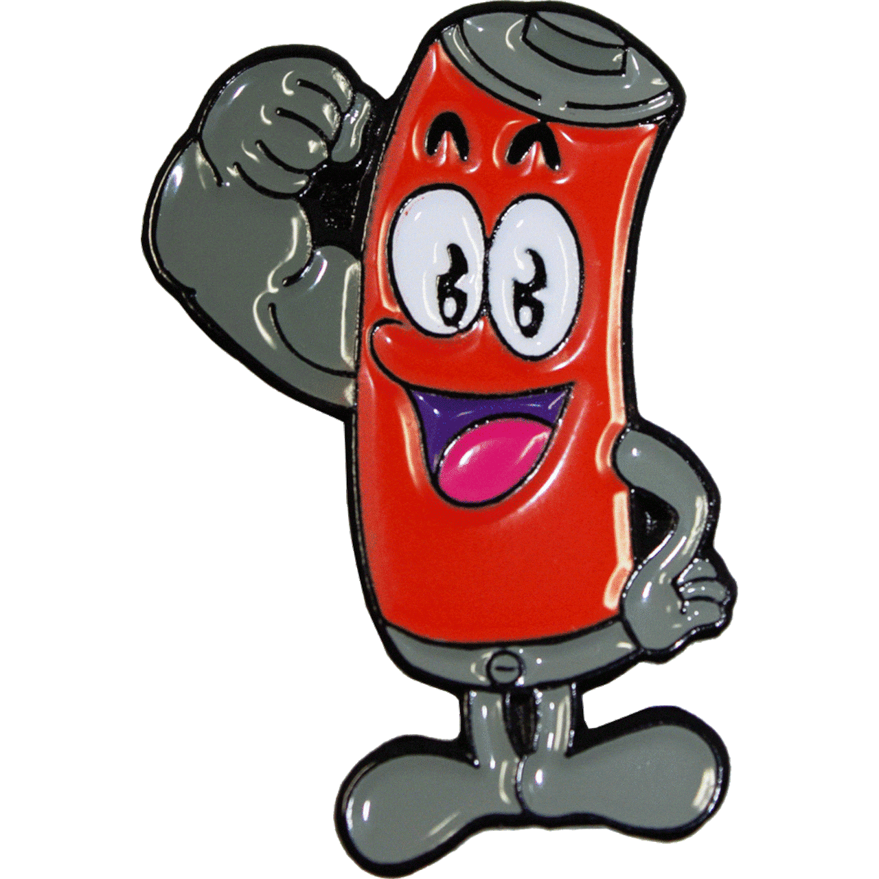 OHSHIT! / MADE IN THE USA - MUSCLE BATTERY PIN Pin - Multi