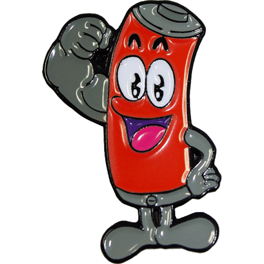 OHSHIT! / MADE IN THE USA - MUSCLE BATTERY PIN Pin - Multi