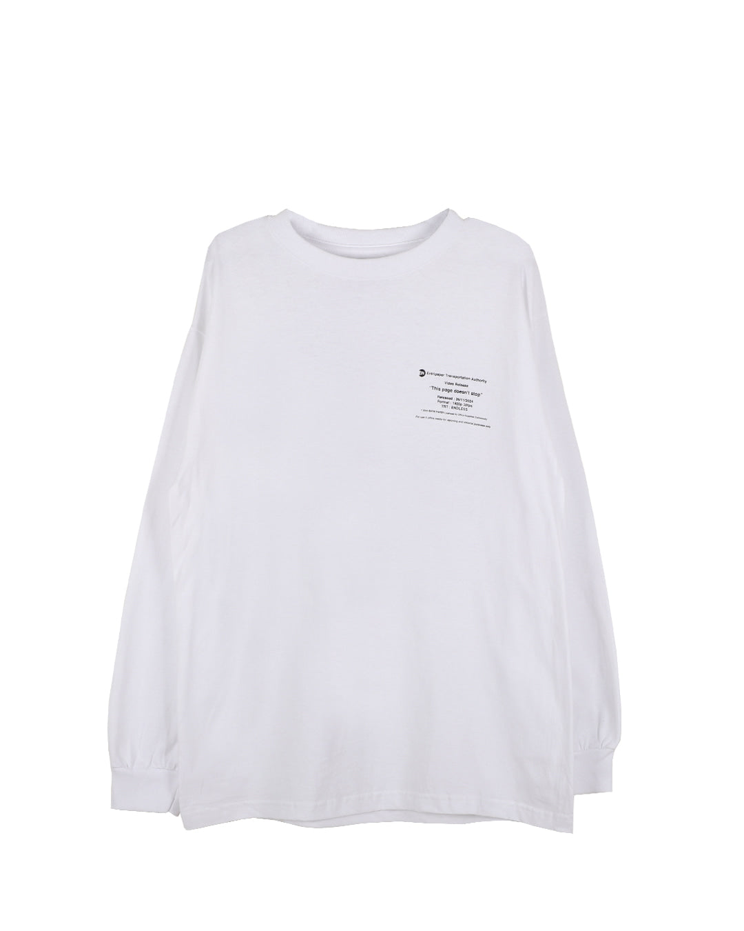 Entripaper - Transport Authority LS T-shirt - White