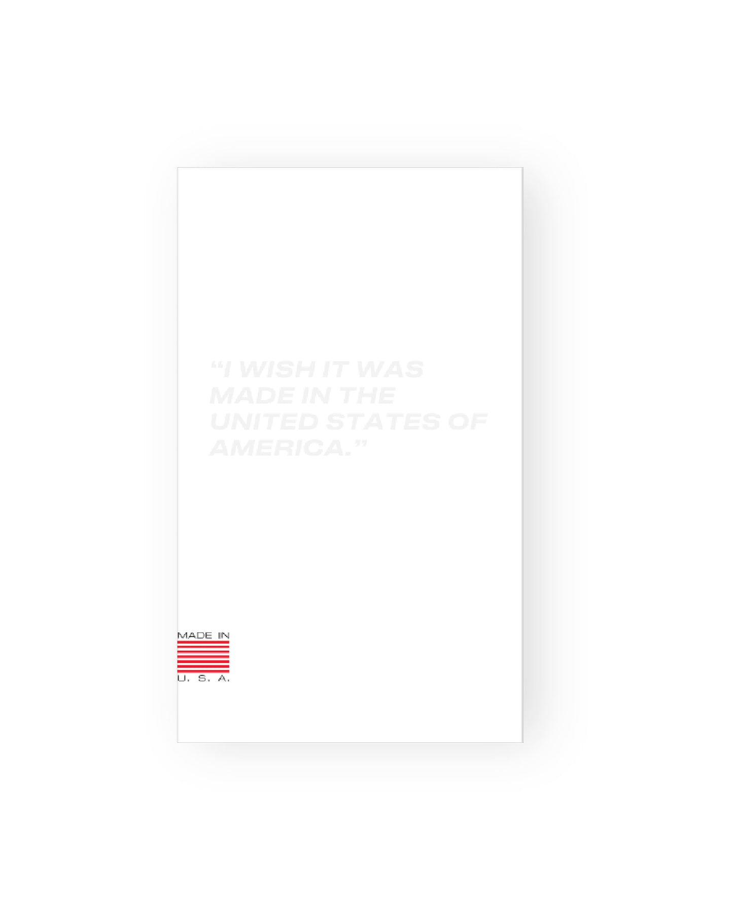 Entripaper - I WISH IT WAS MADE IN THE UNITED STATES OF AMERICA  - Zine