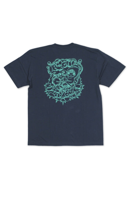 Slow Squad International x RWCHE - Yumyum Vandal T-Shirt by ZECS - Steel Blue