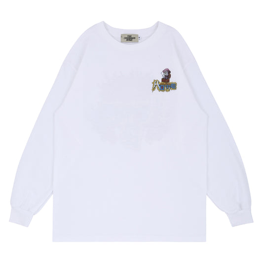 The Childhood Home - Ghost'n Homie L/S - White