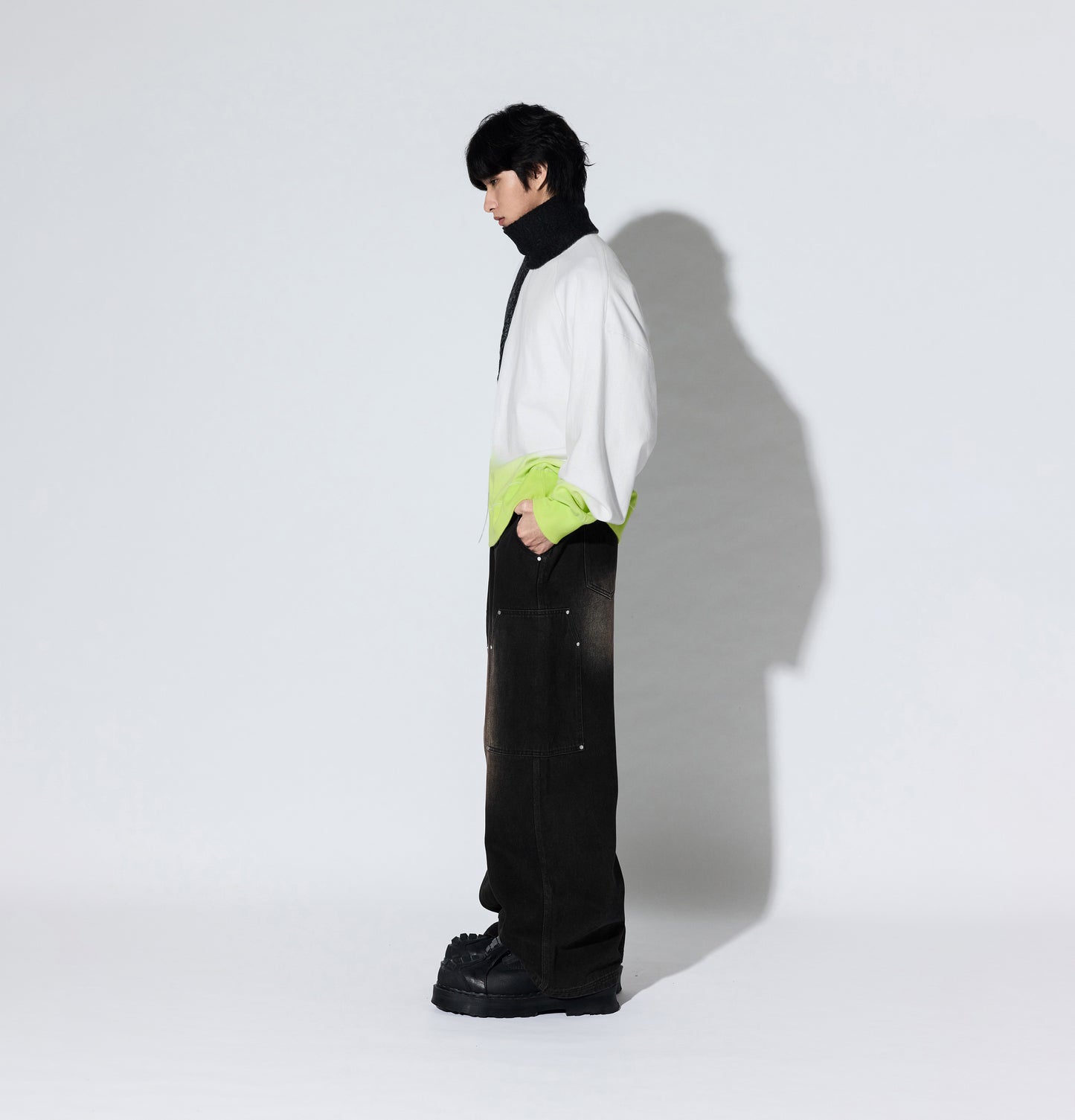 Melsign - Canvas Wide Leg Jeans - Black