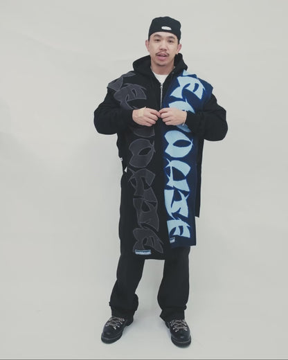 108WAREHOUSE - Scarf “CG Logo” - Black/Grey