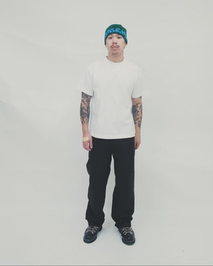 108WAREHOUSE - Relaxed Twill Trouser - Black